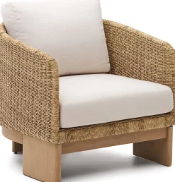 Sale Kave Home Xoriguer Outdoor Fauteuil Naturel, Wit