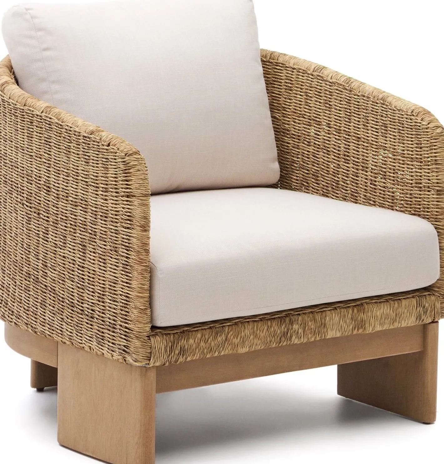Sale Kave Home Xoriguer Outdoor Fauteuil Naturel, Wit