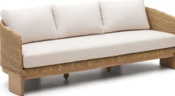 Outlet Kave Home Xoriguer Tuinbank Naturel, Wit