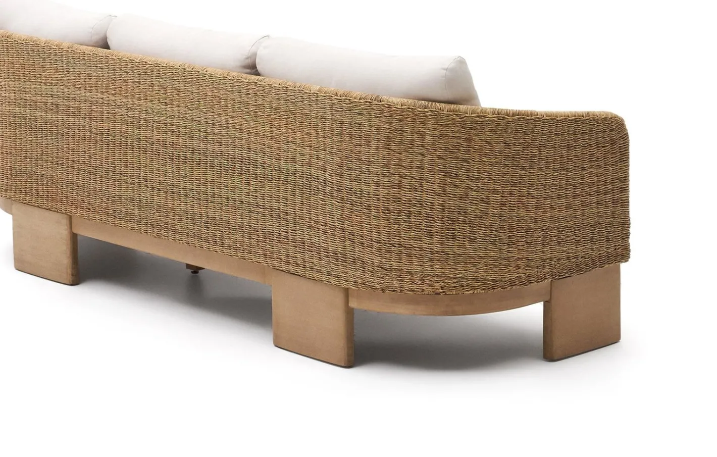 Outlet Kave Home Xoriguer Tuinbank Naturel, Wit