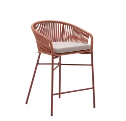 Clearance Kave Home Yanet Lage Tuin Barkruk Terracotta