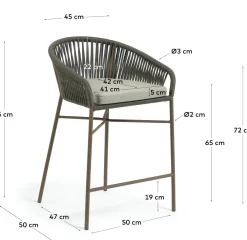 Sale Kave Home Yanet Lage Tuin Barkruk Groen