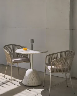 Outlet Kave Home Yanet Tuinstoel Ecru