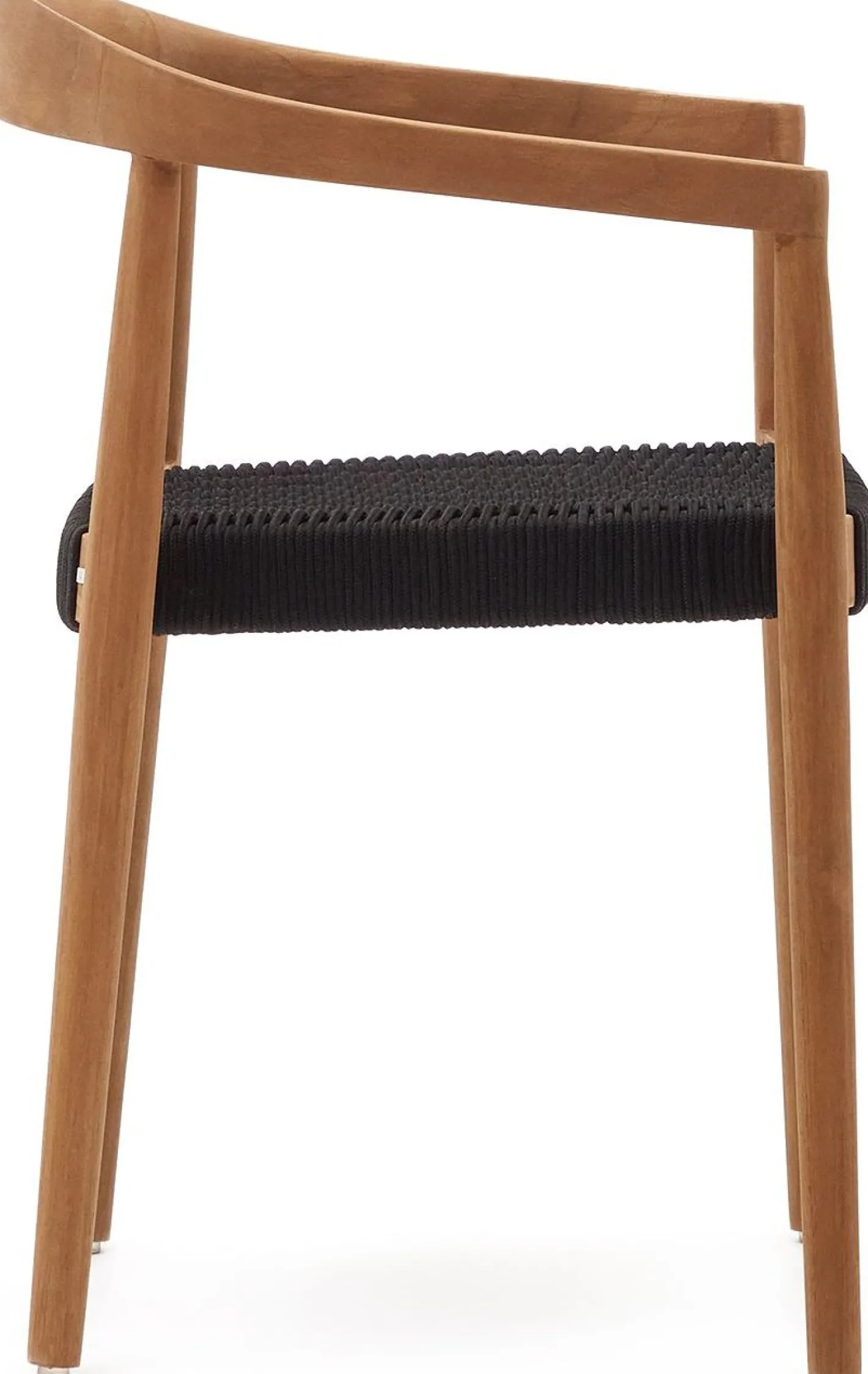Discount Kave Home Ydalia Tuinstoel Zwart, Naturel