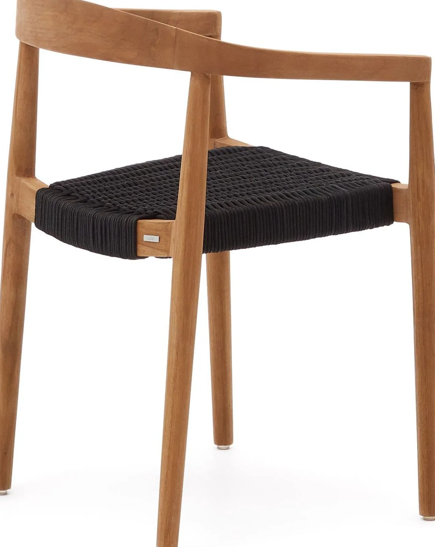 Discount Kave Home Ydalia Tuinstoel Zwart, Naturel