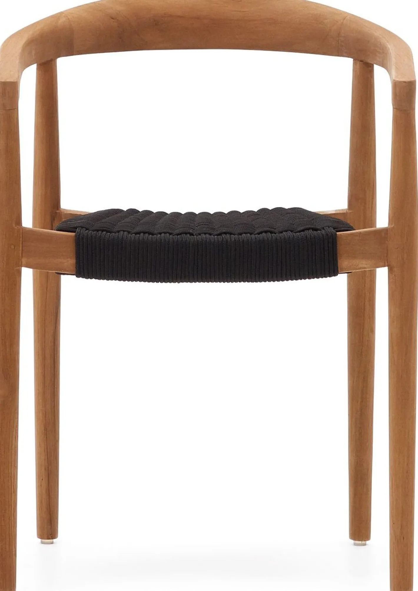 Discount Kave Home Ydalia Tuinstoel Zwart, Naturel