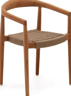 Clearance Kave Home Ydalia Tuinstoel Bruin, Naturel