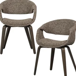 Clearance WOOOD Yossi Bruin Hout Eetkamerstoel Brown