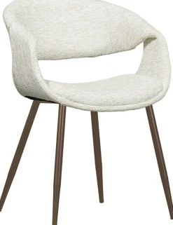 Best WOOOD Yossi Koper Metaal Eetkamerstoel Natural