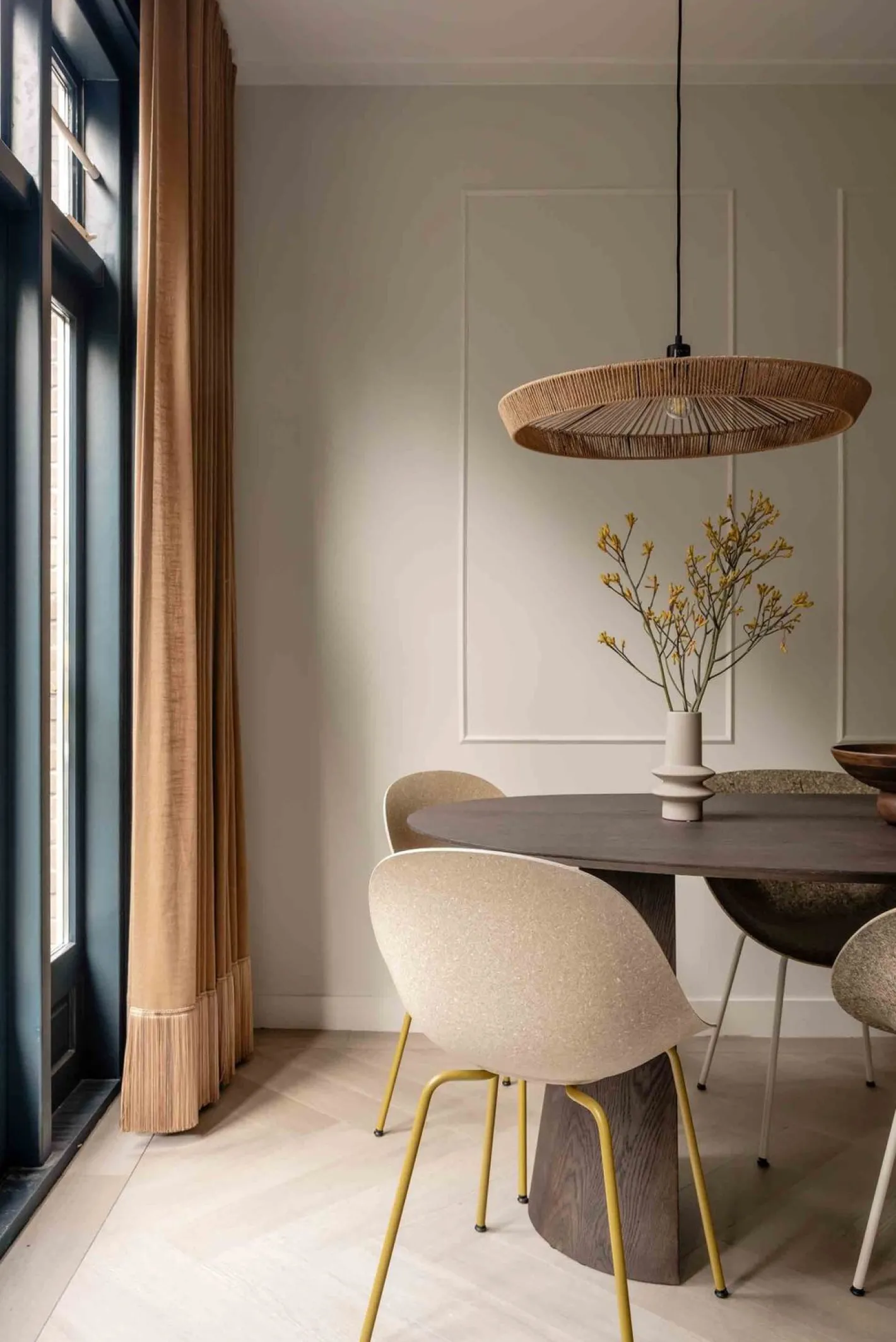 Lucide Yunkai Hanglamp Naturel, Zwart