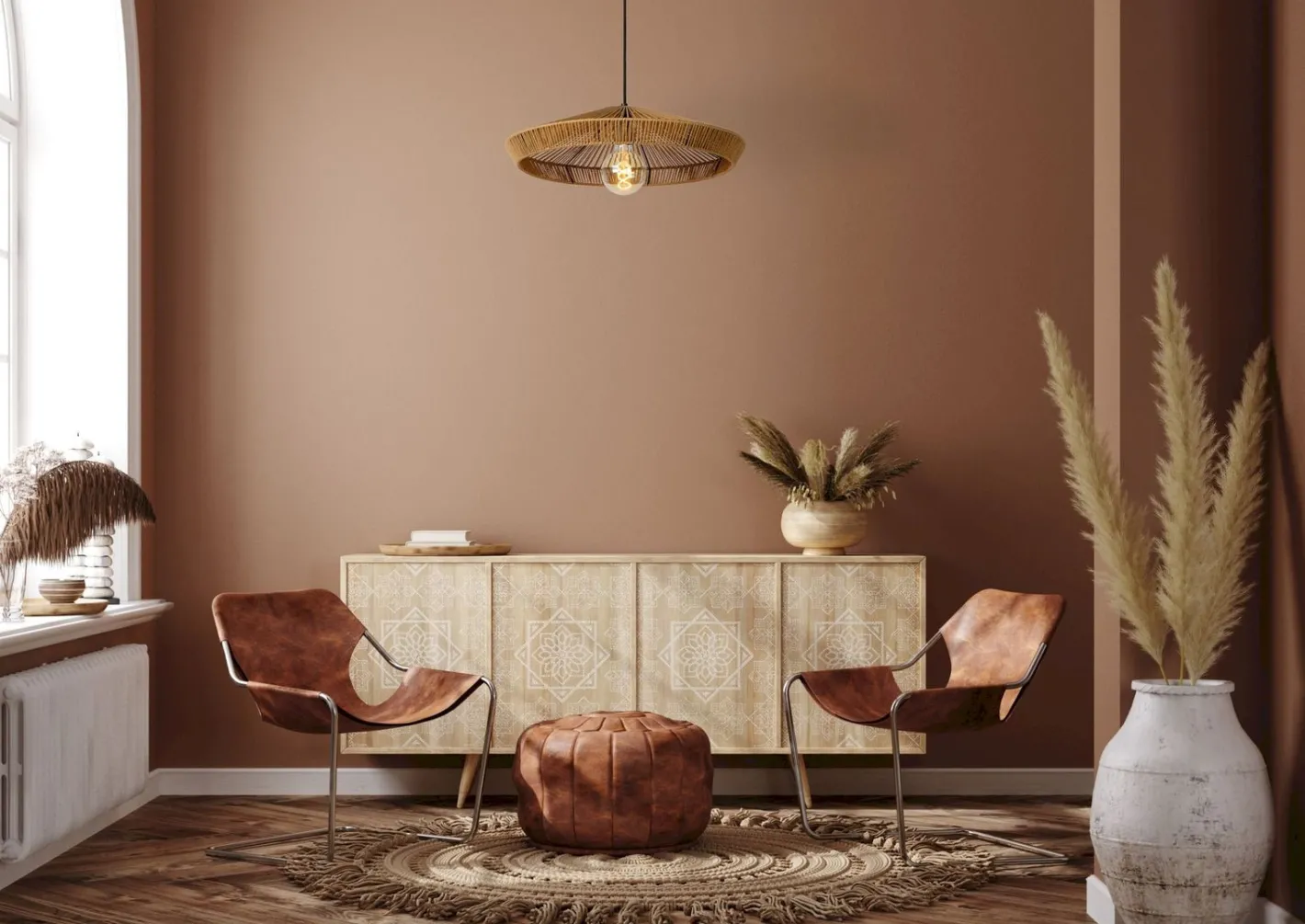 Outlet Lucide Yunkai Hanglamp Naturel, Zwart