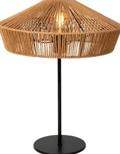 Best Lucide Yunkai Tafellamp Naturel, Zwart