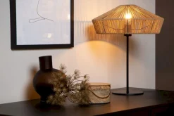 Best Lucide Yunkai Tafellamp Naturel, Zwart