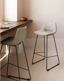 Clearance Kave Home Zahara Hoog Barstoel Beige