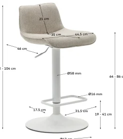 Online Kave Home Zenda Barstoel Beige