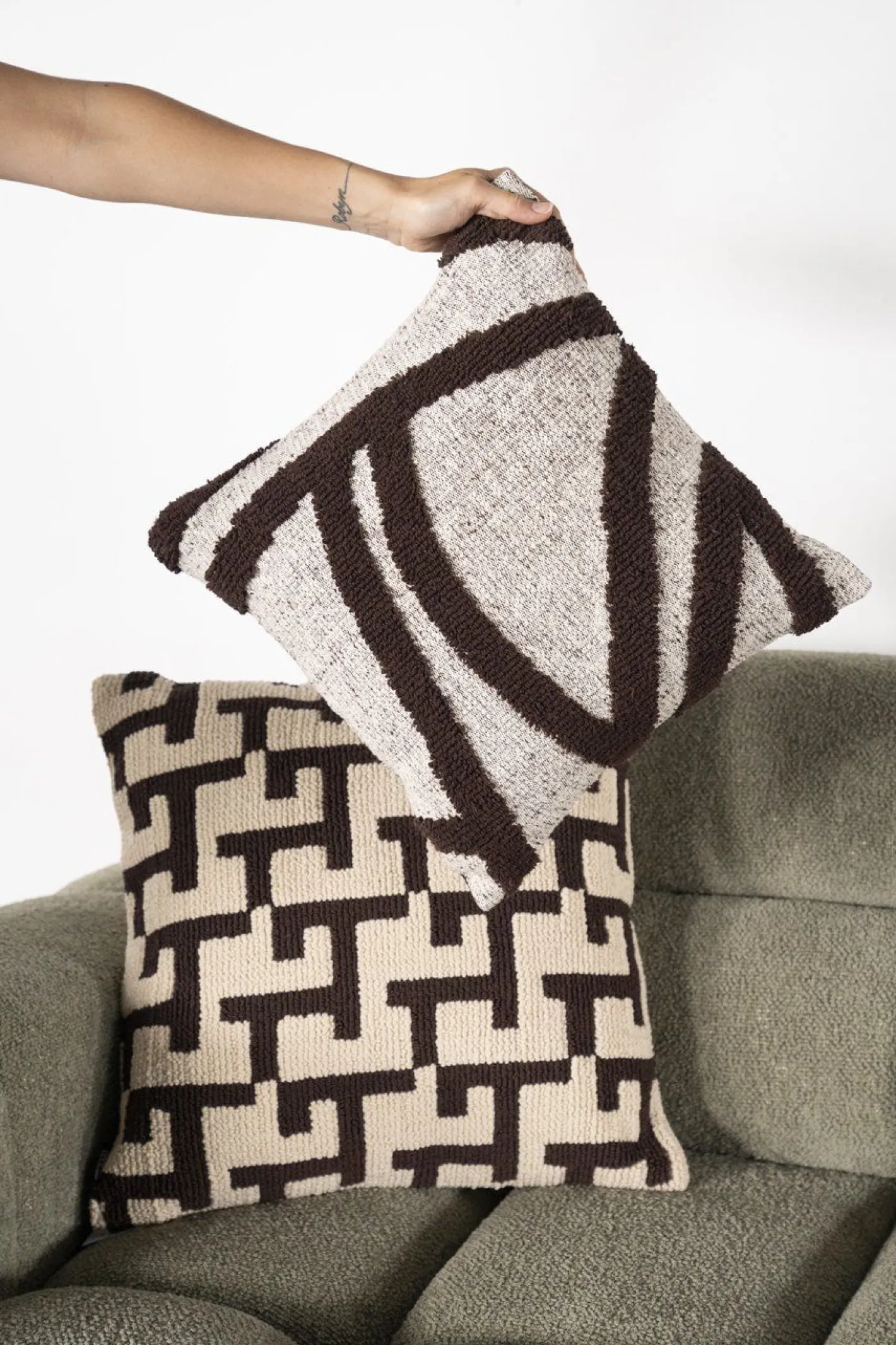 Sale By Boo Ziggy Kussen Brown