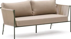 Hot Kave Home Zivia Outdoor 3-Zitsbank Groen, Beige