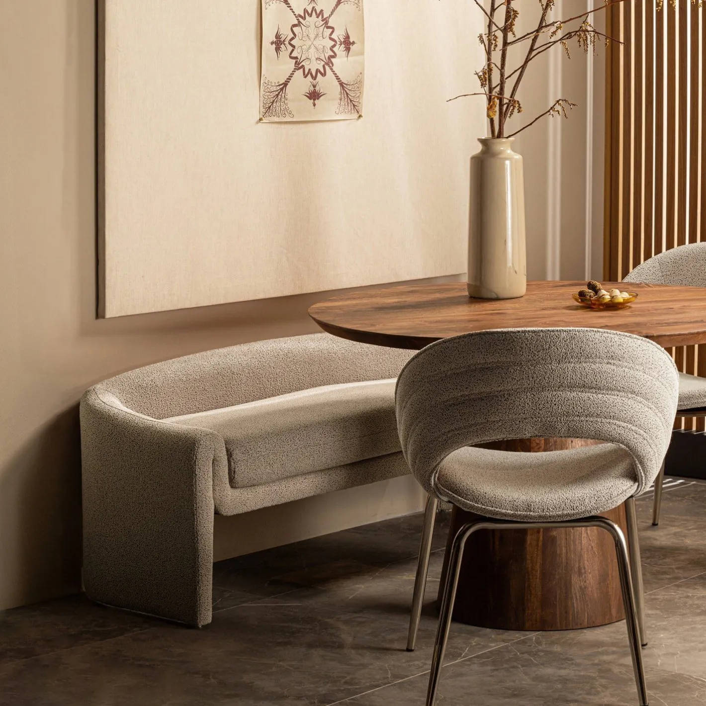 Clearance WOOOD Zone Eetkamerbank Beige