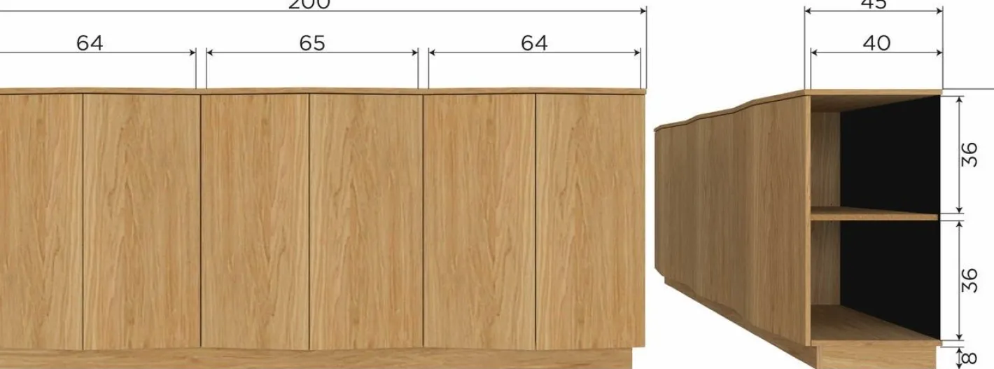 New WOOOD Zuma Dressoir Transparant